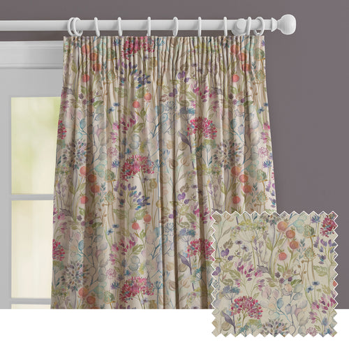 Floral Cream M2M - Hedgerow Printed Made to Measure Curtains Linen Voyage Maison