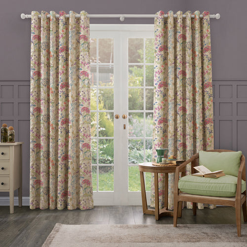 Floral Cream M2M - Hedgerow Printed Made to Measure Curtains Linen Voyage Maison