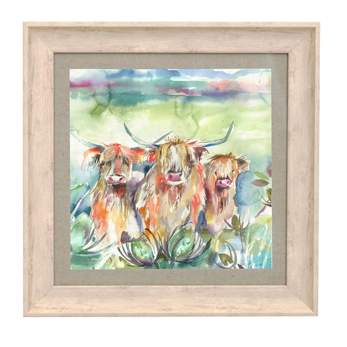 Floral Green Wall Art - Heilan Herd  Framed Print Birch Voyage Maison