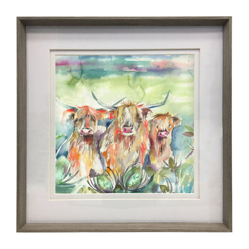 Floral Green Wall Art - Heilan Herd  Framed Print Nut Voyage Maison