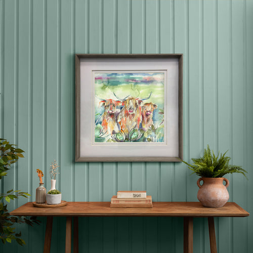 Floral Green Wall Art - Heilan Herd  Framed Print Nut Voyage Maison