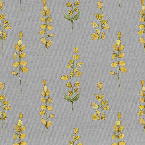  Samples - Helaine Fine Lawn Printed Fabric Sample Swatch Gold Voyage Maison