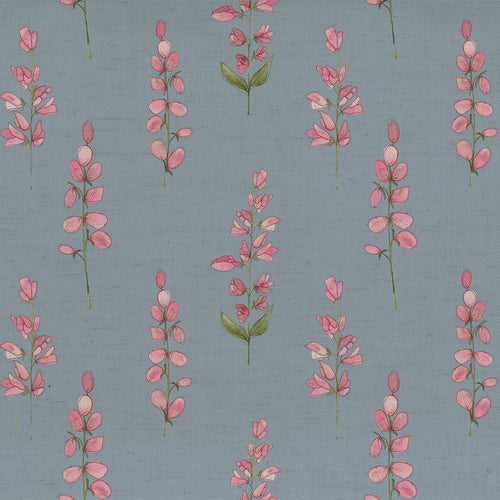 Floral Blue Fabric - Helaine Printed Cotton Fabric (By The Metre) Blossom Voyage Maison