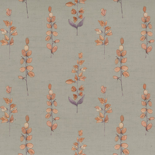 Floral Orange Fabric - Helaine Printed Cotton Fabric (By The Metre) Blush Voyage Maison
