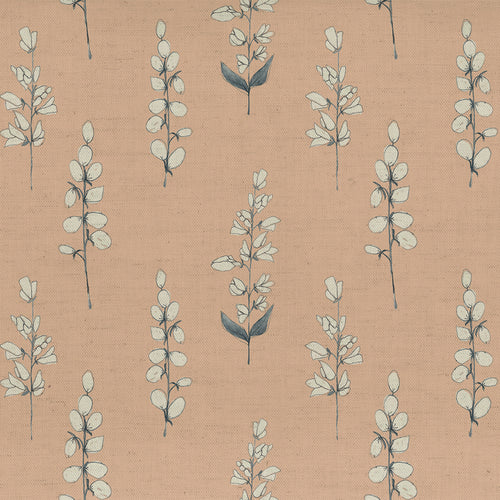 Floral Orange Fabric - Helaine Printed Cotton Fabric (By The Metre) Cornflower Voyage Maison