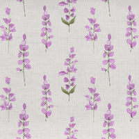  Samples - Helaine Printed Fabric Sample Swatch Fuchsia Ecru Voyage Maison