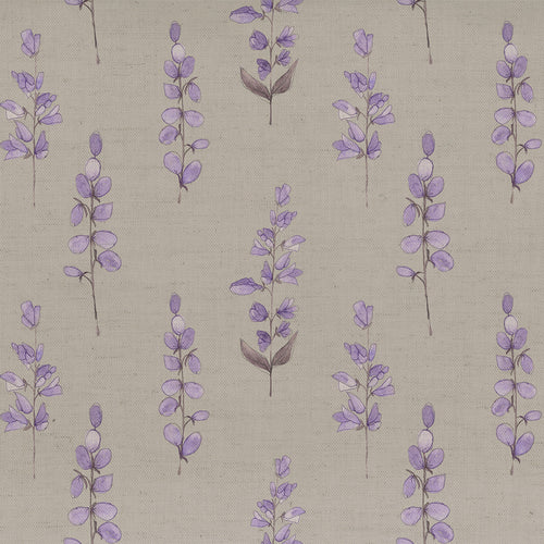 Floral Purple Fabric - Helaine Printed Cotton Fabric (By The Metre) Heather Voyage Maison