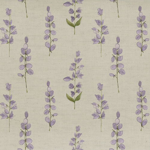 Floral Purple Fabric - Helaine Printed Cotton Fabric (By The Metre) Lilac Voyage Maison