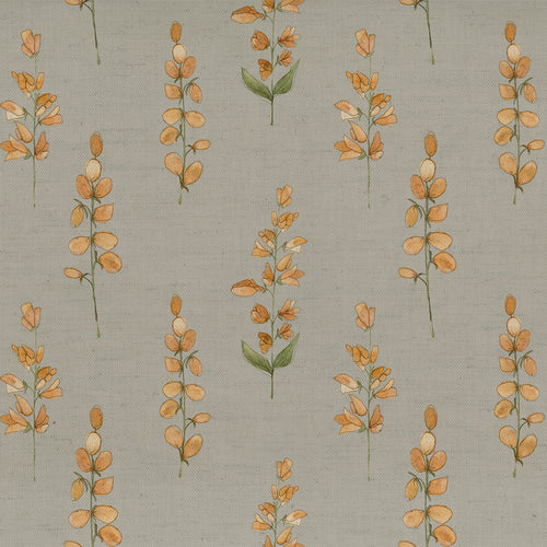 Floral Orange Fabric - Helaine Printed Cotton Fabric (By The Metre) Russett Voyage Maison