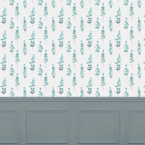 Animal Blue Wallpaper - Helaine  1.4m Wide Width Wallpaper (By The Metre) Aqua Voyage Maison