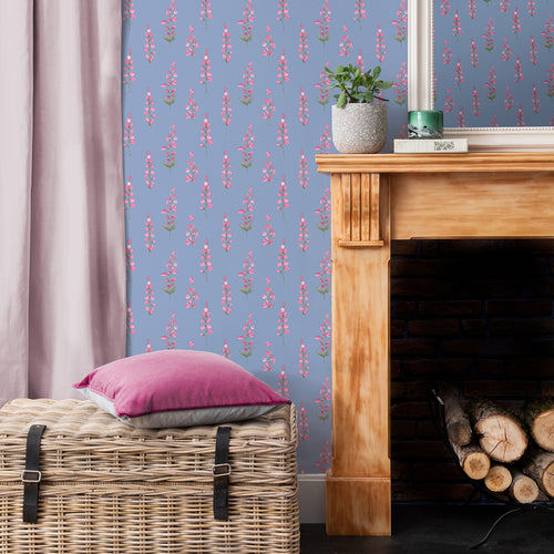Animal Pink Wallpaper - Helaine  1.4m Wide Width Wallpaper (By The Metre) Blossom Voyage Maison