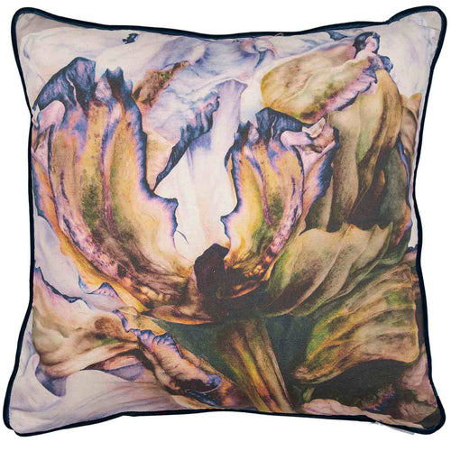 Marie Burke Heligan Printed Feather Cushion in Cornflower