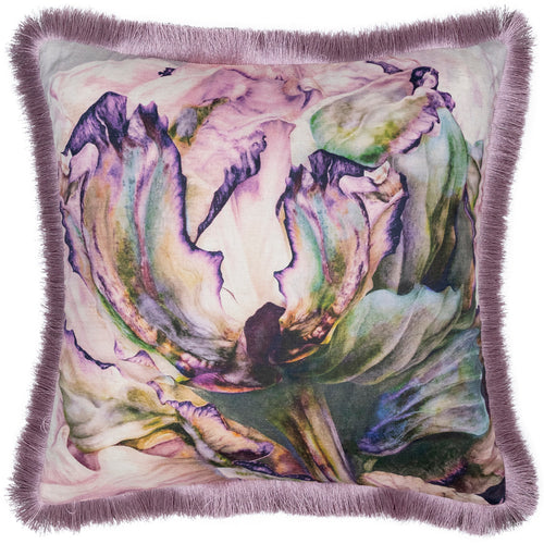 Marie Burke Heligan Printed Feather Cushion in Lavender