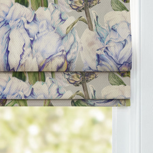 Floral Blue M2M - Heligan Printed Cotton Made to Measure Roman Blinds Cornflower Stone Voyage Maison