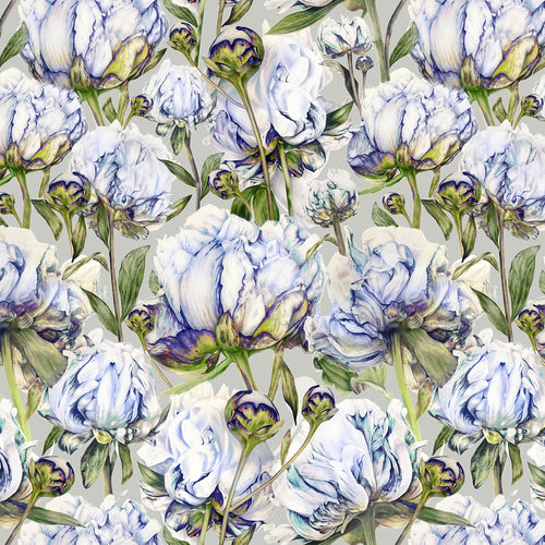 Floral Blue M2M - Heligan Printed Cotton Made to Measure Roman Blinds Cornflower Stone Voyage Maison