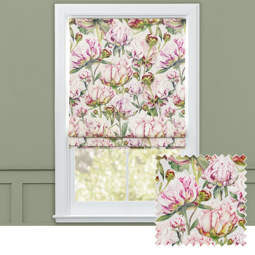 Floral Pink M2M - Heligan Printed Cotton Made to Measure Roman Blinds Fuchsia Voyage Maison