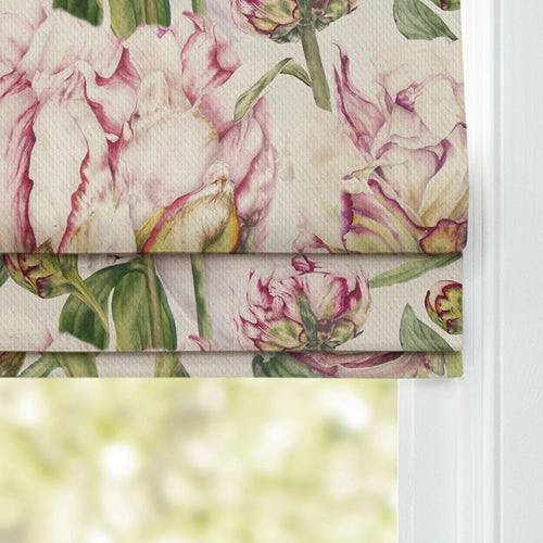 Floral Pink M2M - Heligan Printed Cotton Made to Measure Roman Blinds Fuchsia/Natural Voyage Maison