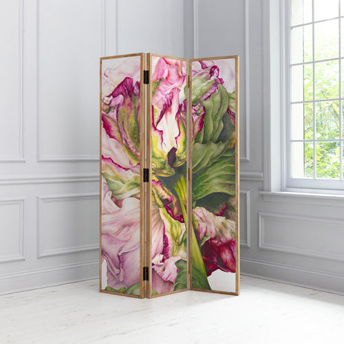 Floral Pink Furniture - Heligan Solid Wood Room Divider Fuchsia Marie Burke