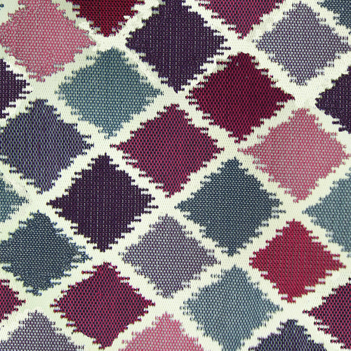 Geometric Purple Fabric - Hennock Woven Jacquard Fabric (By The Metre) Berry Voyage Maison