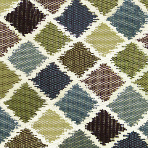Geometric Green Fabric - Hennock Woven Jacquard Fabric (By The Metre) Orchid Voyage Maison