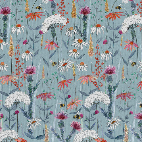  Samples - Hermionefinelawn Fine Lawn Printed Fabric Sample Swatch Cornflower Voyage Maison