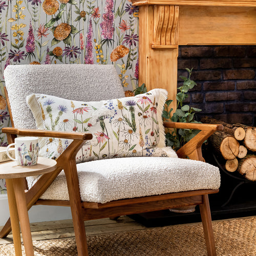 Voyage Maison Hermione Printed Feather Cushion in Linen