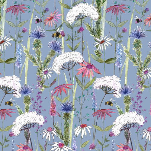 Hermione Printed Cotton Made to Measure Roman Blinds Bluebell
