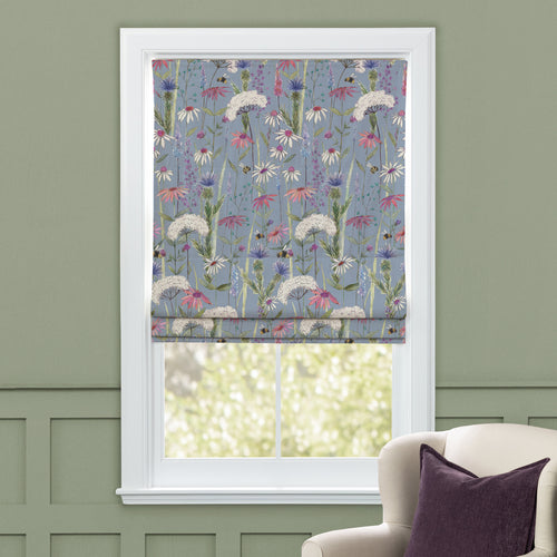 Hermione Printed Cotton Made to Measure Roman Blinds Bluebell