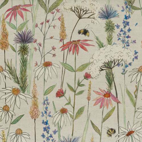 Floral Cream Fabric - Hermione Printed Cotton Fabric (By The Metre) Natural Voyage Maison