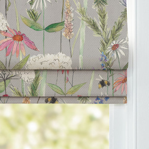 Hermione Printed Cotton Made to Measure Roman Blinds Silver