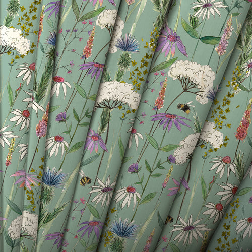 Floral Green M2M - Hermione Printed Cotton Made to Measure Roman Blinds Verde Voyage Maison