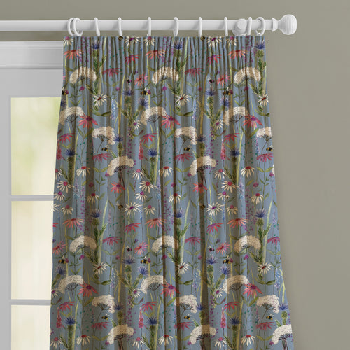 Floral Blue M2M - Hermione Printed Made to Measure Curtains Bluebell Voyage Maison