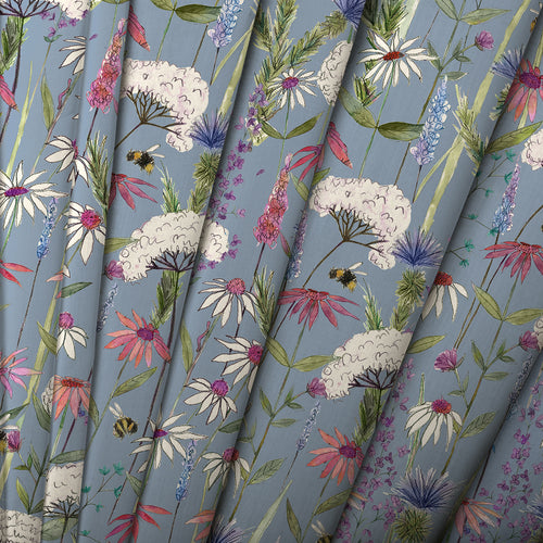 Floral Blue M2M - Hermione Printed Made to Measure Curtains Bluebell Voyage Maison