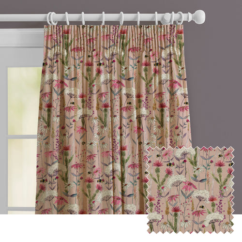 Floral Pink M2M - Hermione Printed Made to Measure Curtains Blush Voyage Maison