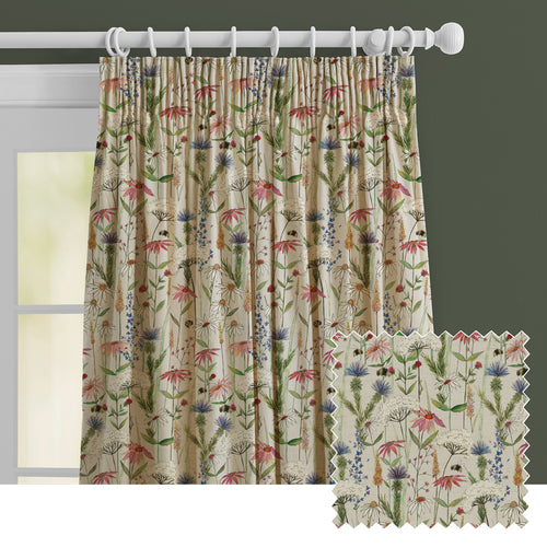 Floral Cream M2M - Hermione Printed Made to Measure Curtains Linen Voyage Maison