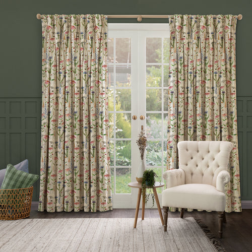 Floral Cream M2M - Hermione Printed Made to Measure Curtains Linen Voyage Maison