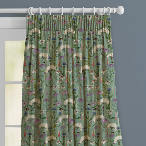Floral Green M2M - Hermione Printed Made to Measure Curtains Verde Voyage Maison