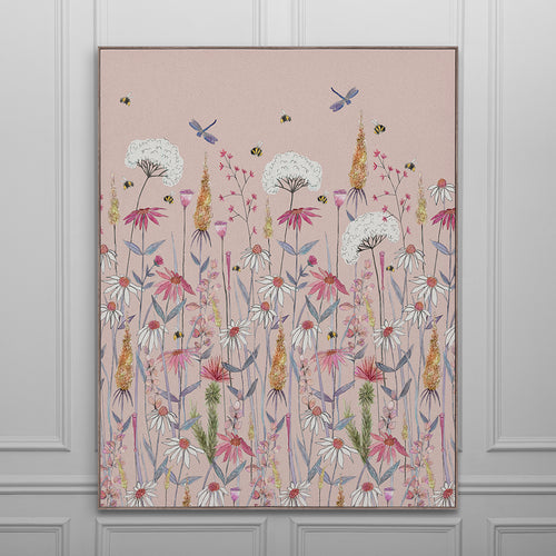 Floral Pink Wall Art - Hermione  Framed Canvas Blush Voyage Maison