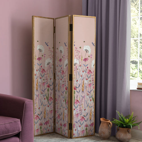 Floral Pink Furniture - Hermione Solid Wood Room Divider Blush Voyage Maison