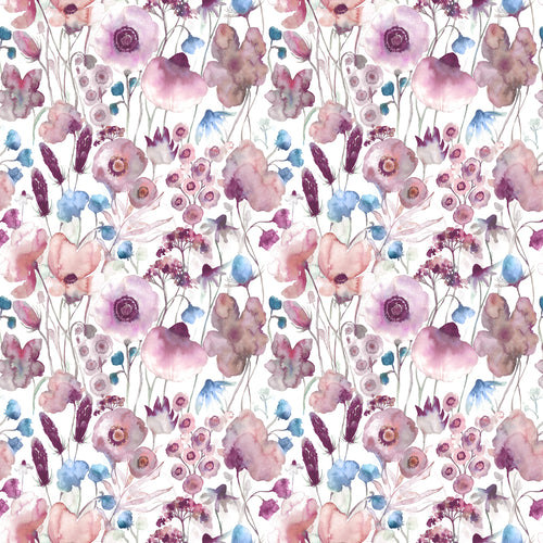 Floral Pink Fabric - Hibbertia Printed Cotton Fabric (By The Metre) Fuchsia Voyage Maison