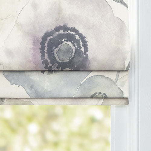 Floral Purple M2M - Hibbertia Printed Cotton Made to Measure Roman Blinds Haze/Cream Voyage Maison