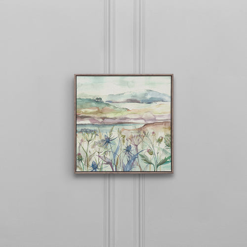 Abstract Green Wall Art - Highland Haze  Framed Canvas Stone Voyage Maison