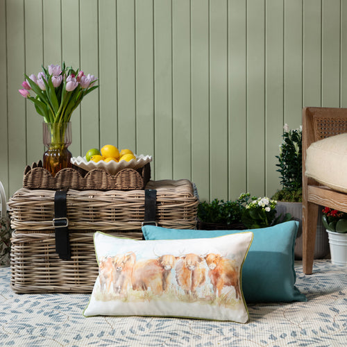 Animal Orange Cushions - Highland Outdoor Polyester Filled Cushion Orange Voyage Maison