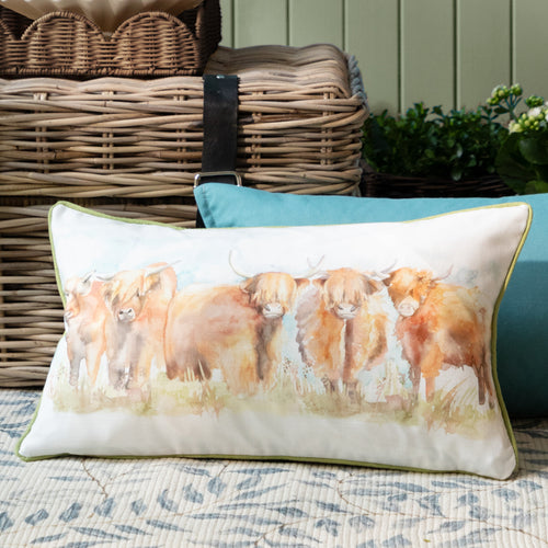 Animal Orange Cushions - Highland Outdoor Polyester Filled Cushion Orange Voyage Maison