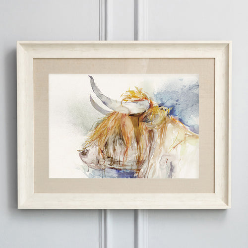 Animal Brown Wall Art - Highland Cow  Framed Print Birch Voyage Maison