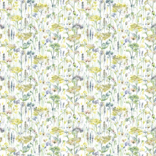 Floral Green Fabric - Hinton Printed Cotton Fabric (By The Metre) Citrus Voyage Maison