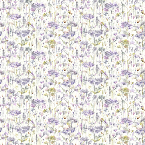 Floral Purple Fabric - Hinton Printed Cotton Fabric (By The Metre) Pastel Voyage Maison