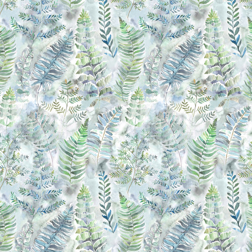 Floral Blue Fabric - Honister Printed Cotton Fabric (By The Metre) Teal Voyage Maison