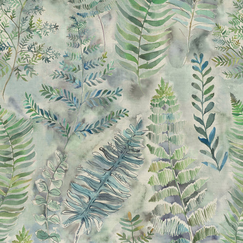 Samples - Honister Printed Fabric Sample Swatch Teal Voyage Maison