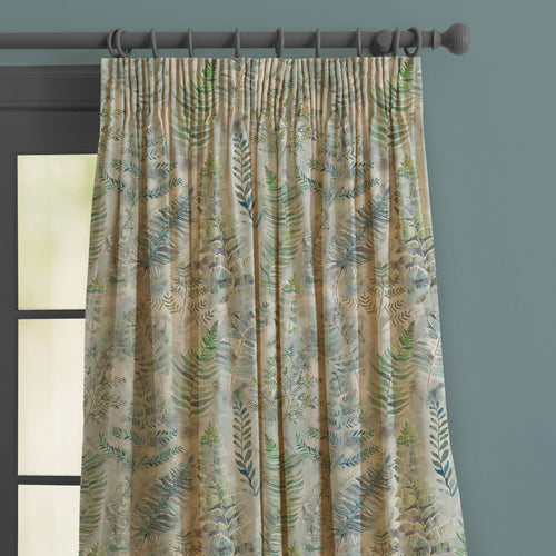 Floral Blue M2M - Honister Printed Made to Measure Curtains Teal Voyage Maison